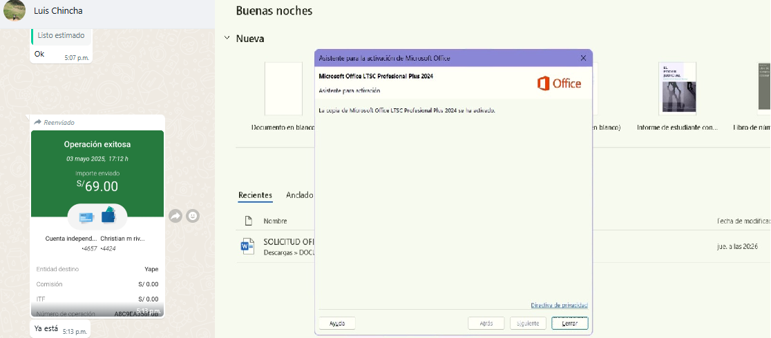 Testimonio WhatsApp